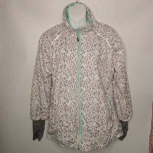 MPG lightweight cheetah print athletic jacket